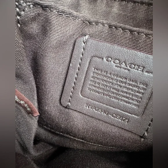 #208 Coach Mini Rowan Top Zip Black File Crossbody Bag - Picture 13 of 17